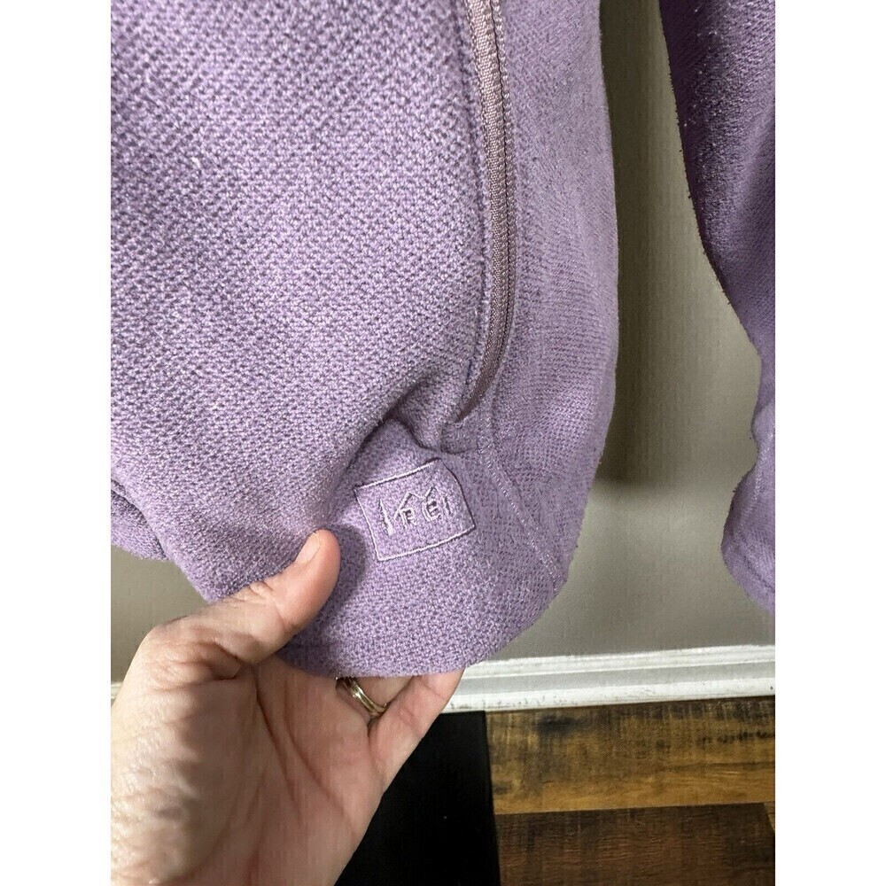 REI Jacket Womens Small Long Sleeve Fleece Purple Pockets Casual - Picture 2 of 7